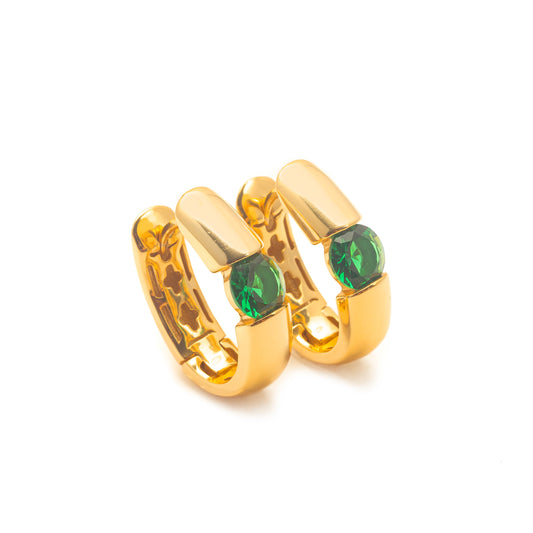 EMERALD GOLD EARRINGS