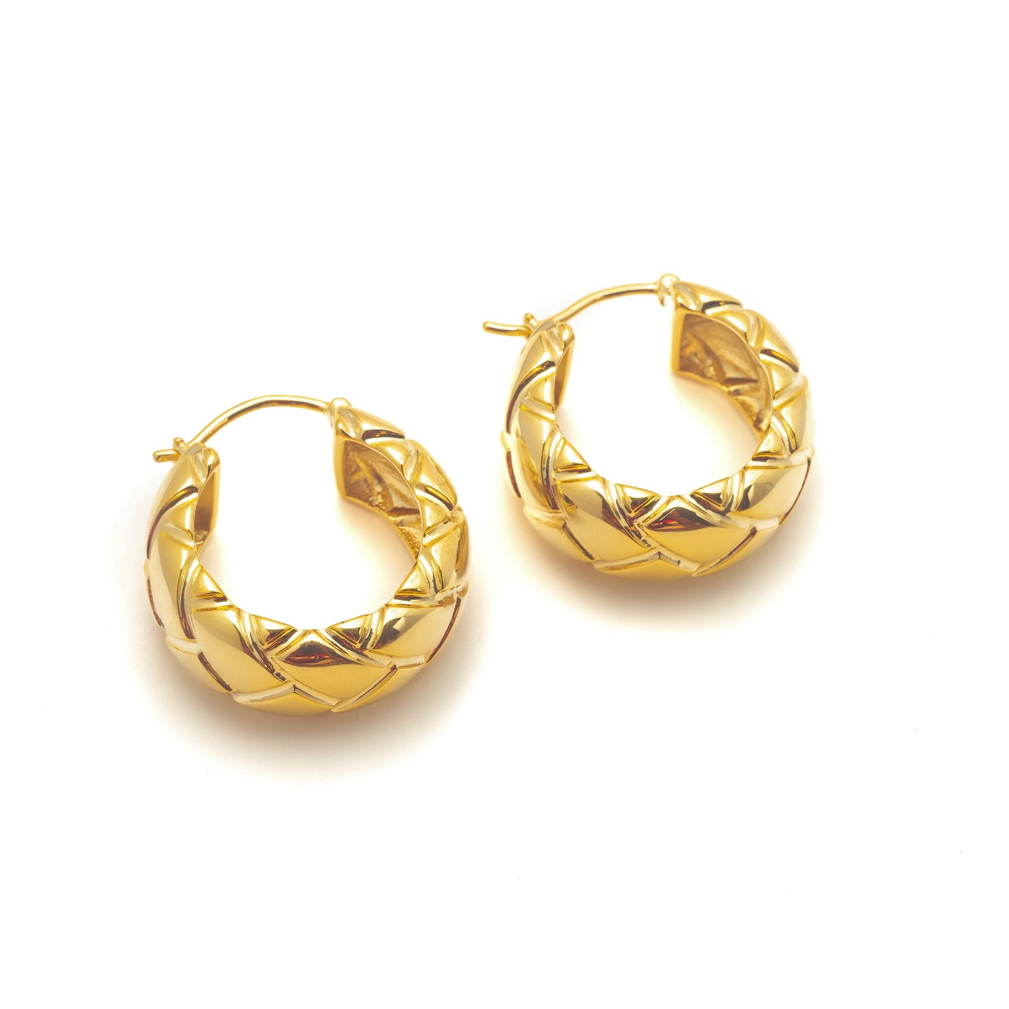 GOLD QUILTED HOOPS