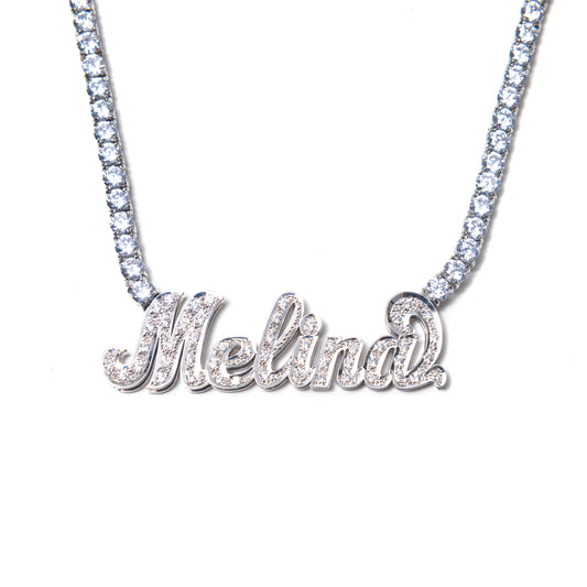 ICY NAMEPLATE NECKLACE