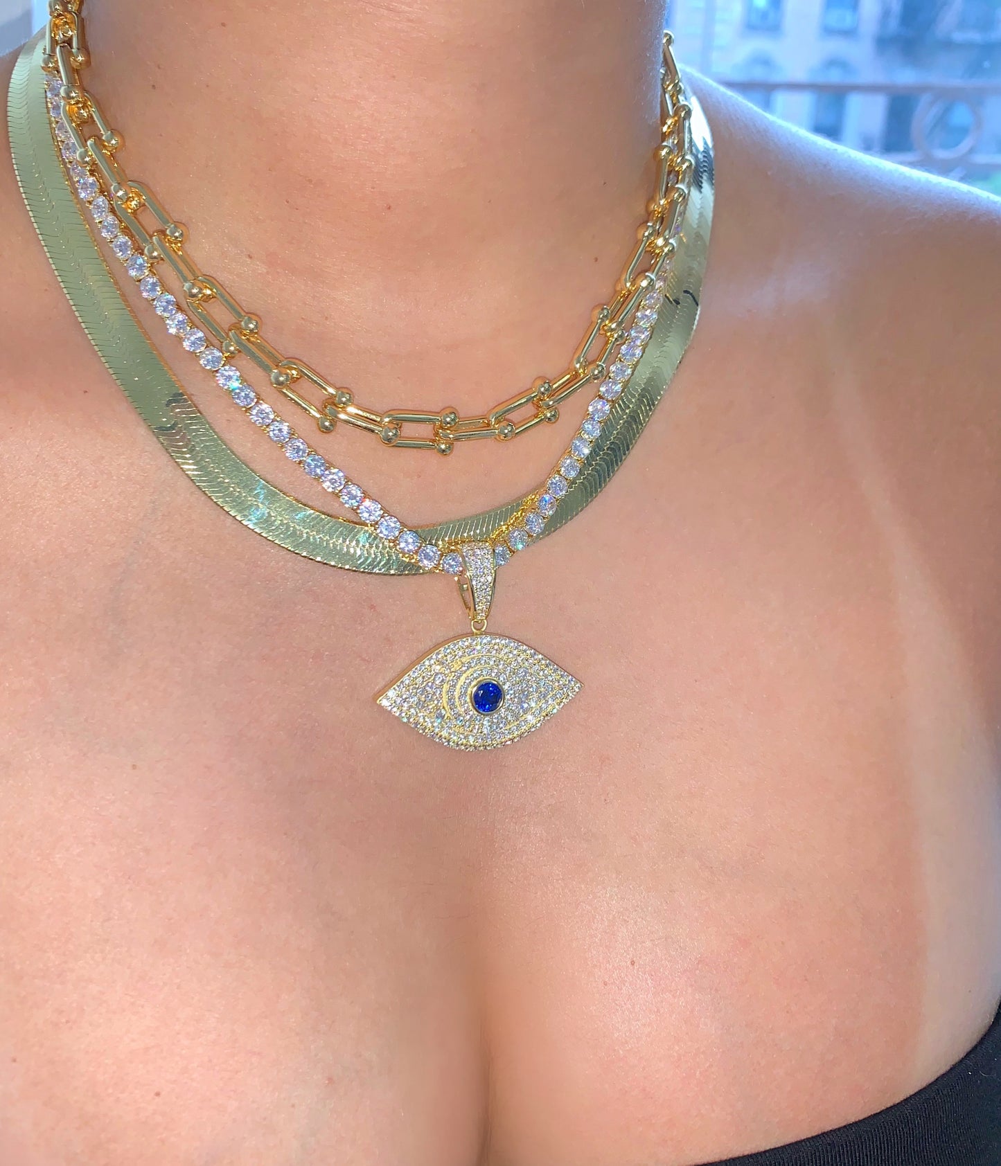 THICK HERRINGBONE NECKLACE