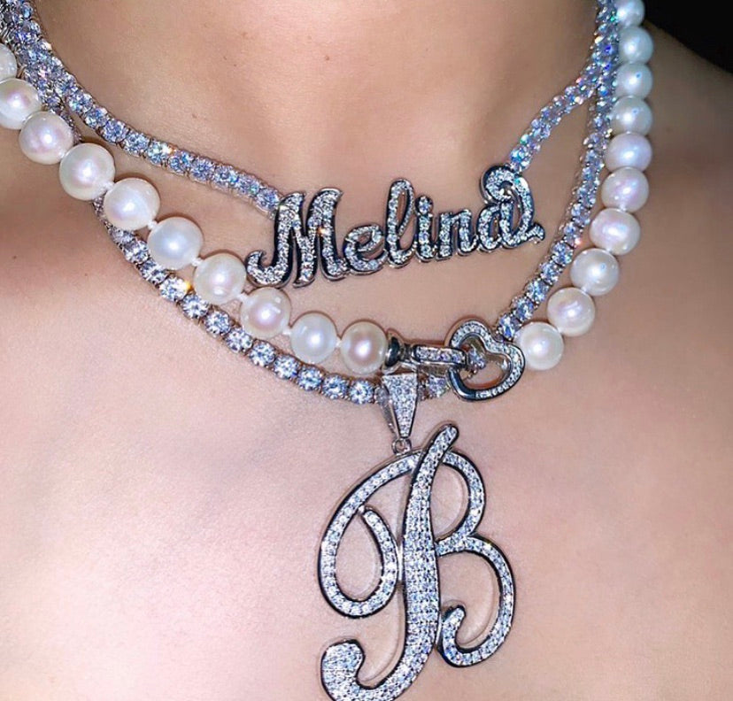 ICY NAMEPLATE NECKLACE