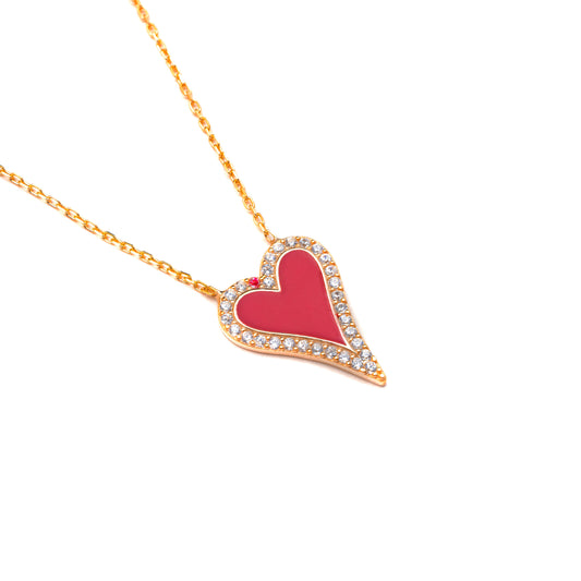 MINI RED HEART NECKLACE