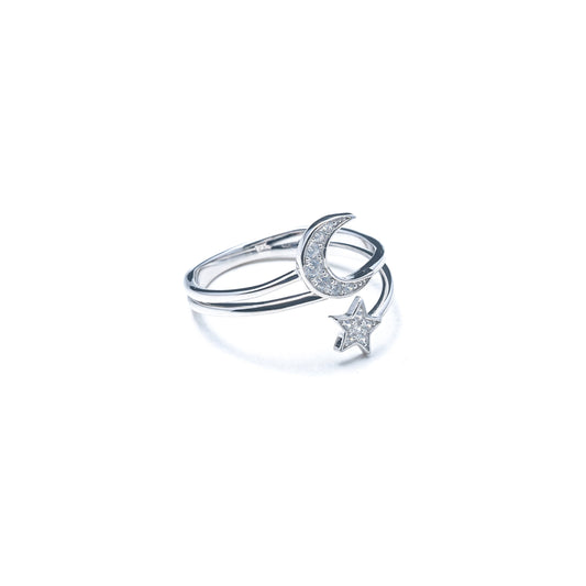 MOON AND STAR RING
