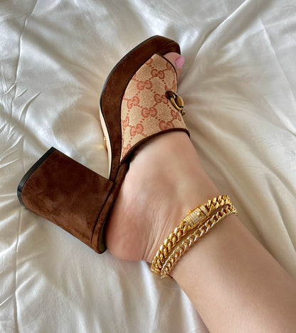 GOLD CUBAN LINK ANKLET