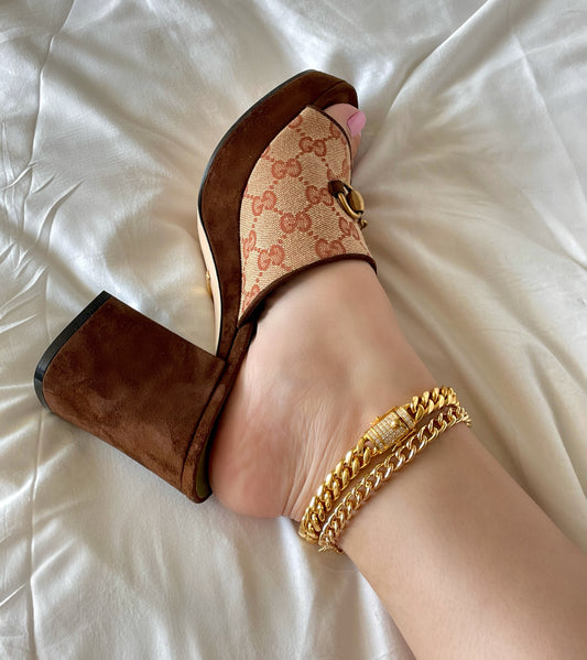 GOLD CUBAN LINK ANKLET