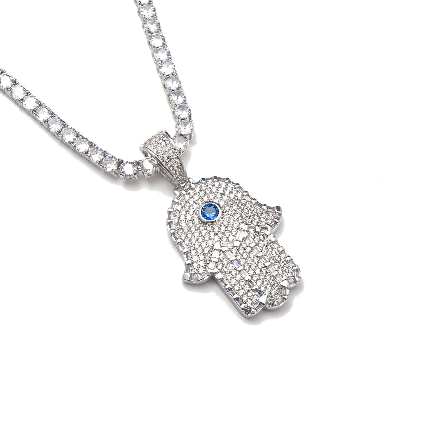 ICY HAMSA NECKLACE