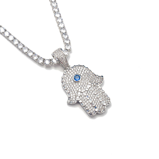 ICY HAMSA NECKLACE