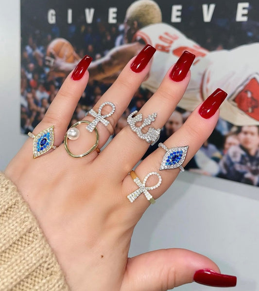 ICY ANKH RING