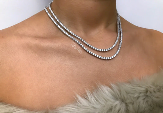 GALORE CRYSTAL TENNIS NECKLACE